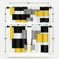 thumbnail image 4 of Yellow Kitchen Window Curtains Valance and Tier Set 36 Inch, Black Grey White Modern Rod Pocket Short Tier Curtain for Bathroom, Abstract Art Small Cafe Drapes for Kitchen Decor, 4 of 6