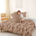 thumbnail image 4 of Erosebridal Red Brown Camouflage Full Size Comforter Sets,Rustic Farmhouse Cabin Bedding Sets For Men Women, Reversible 3-Piece, 4 of 7
