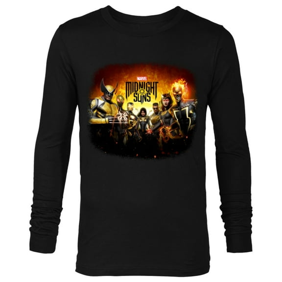 Marvel Midnight Suns Wolverine Iron Man Spider-Man Blade - Long Sleeve T-Shirt for Men - Customized-Black