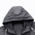thumbnail image 4 of Mens Lightweight Jacket Full Zip Hooded Athletic Jacket Unlined Quick-Drying Waterproof Coat for Cycling Outdoor Size 3XL Dark Gray, 4 of 8