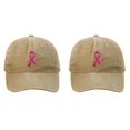 thumbnail image 1 of (2-Pack) Rinsvye Unisex Breast Cancer international Umbrella Base Weight Publicity Day Ribbon Embroidered Clear Umbrellas for Rain Adult Hats Baseball Hats Outdoor Hair Shawl Sports Hats Hip Hop Hat, 1 of 4