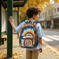 thumbnail image 6 of Orange and Blue Tie Dye Pattern 17" School Backpacks for Teens,Waterproof Oxford Fabric,S-Shape Padded Straps for School,Travel,Hiking,Camping, 6 of 6