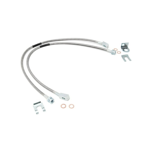 Rough Country Front Extended Stainless Brake Lines (fits) 8706 Jeep