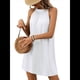 thumbnail image 3 of Vestido de Verano , Suelto, Sin Mangas, Color Liso, Cuello Redondo, Cuello Halter, , Talla S, 3 of 9