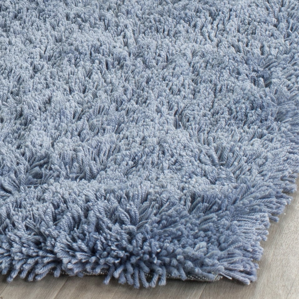SAFAVIEH Glen Solid Plush Shag Runner Rug, Light Blue, 2'3" x 8'