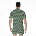 thumbnail image 2 of Mardi Gras Zigzag Pattern Short Sleeve Men'S Rompers, Mardi Gras Casual Summer Jumpsuits Outfit, 2 of 4