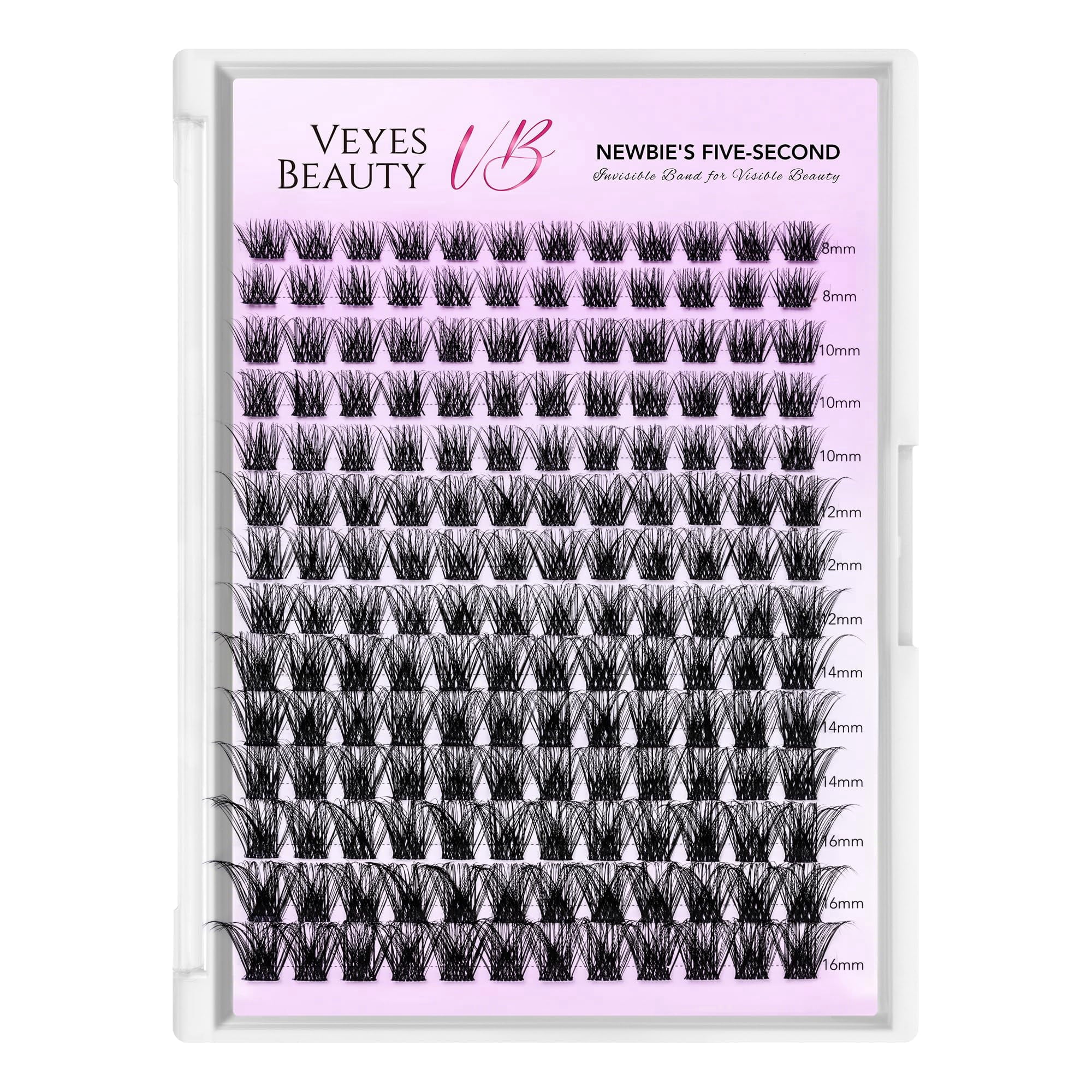 VEYESBEAUTY Siren Lash Clusters 168pcs, Dense Voluminous Individual Lashes with Invisible Band, Flase Eyelashes Reusable up to 7 Days Lash Kit