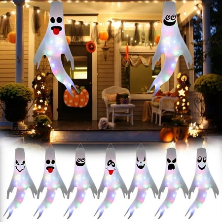 

Mittory Halloween Decorative Printing Led Light String Ghost Pendant