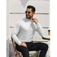 thumbnail image 4 of COOFANDY Men's Fashion Mock Neck T Shirts Long Sleeve Turtleneck Pullover Shirts Basic Slim Fitted Tee Shirts, 4 of 10