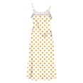 thumbnail image 5 of Women's Elegant Maxi Cami Dress Spaghetti Strap V Neck Classic Polka Dot Print Long Sundress High Slit Flowy Swing Dress For Cocktail Party Summer Date Night, 5 of 8