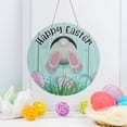 thumbnail image 1 of Letrero de madera de Pascua perfecl letrero colgante para puerta feliz 30 centimetros rústico, 1 of 8