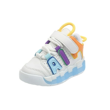 

Fangasis Toddler Trainers Breathable Walking Shoe Sport Sneakers Kids Skate Shoes Skateboarding Lightweight Comfort Colorful 11C