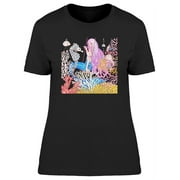 Colored Beautiful Mermaid T-Shirt Women -Image by Shutterstock, Female 3X-Large