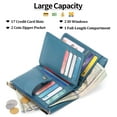 thumbnail image 5 of SENDEFN Small Womens Wallet Leather Bifold Card Holder RFID Blocking with Zipper Coin Pocket, 5 of 6