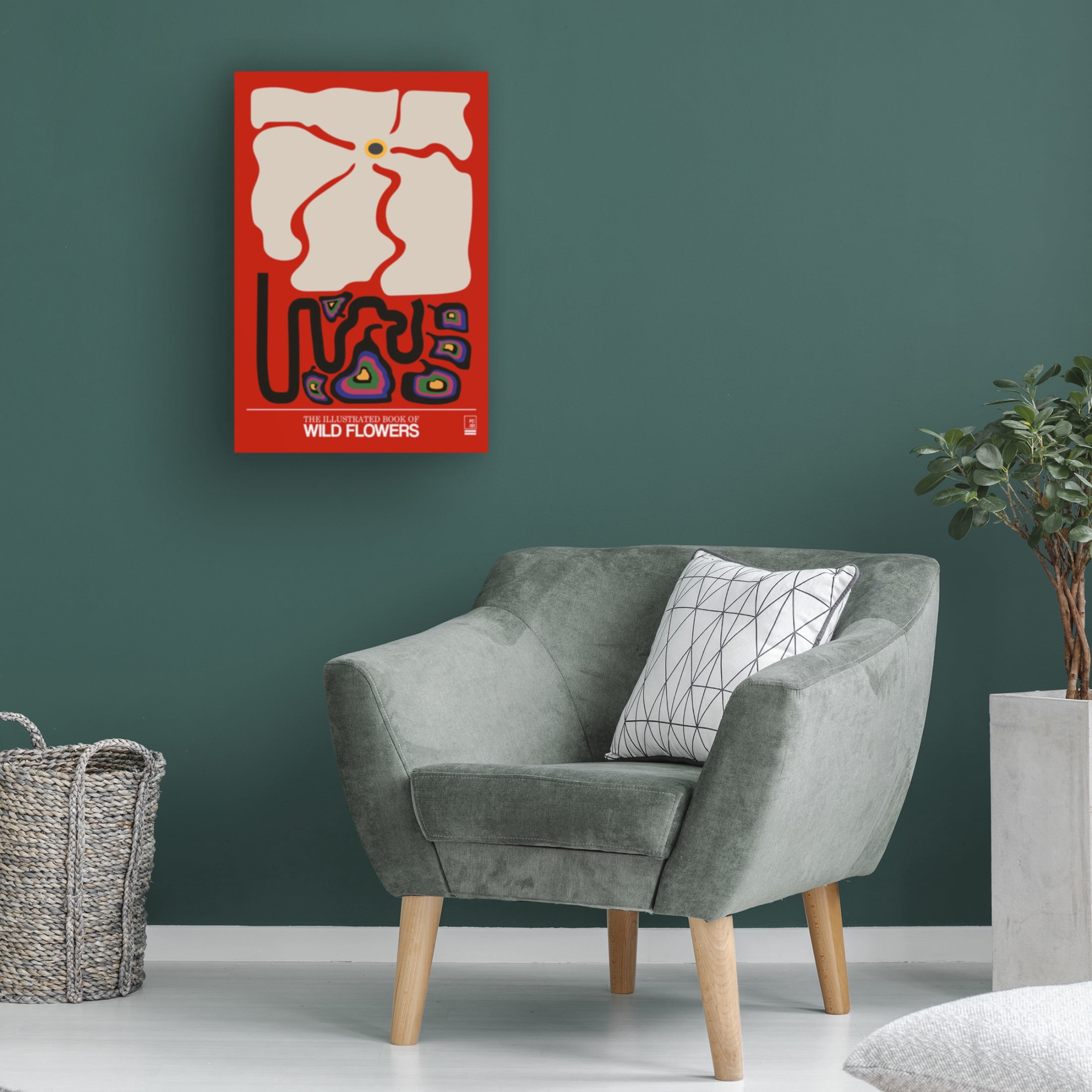 Trademark Fine Art Frances Collett The Illustrated Book Of Wild Flowers Vol.1 Rainbow Red Canvas Wall Art