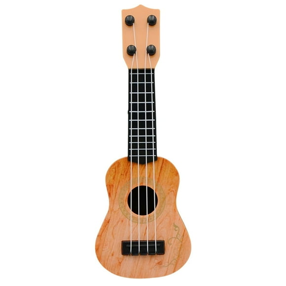 Kids Ukulele Toy  Small Guitar Toy  String Musical Instrument (Beige)