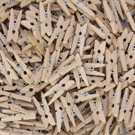 UPC: 0194629002115 | Creativity Street WoodCrafts Natural Mini Clothespins Mini – 1 Length x 1.5 Width – for Artwork – 250 / Pack – Natural – Wood Metal