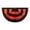 K, variant on Halloween Pleated Fan Flag 35.4Γ17.7 Inch,Weather Resistant Polyester Halloween Bunting Banner with 3 Grommets Half Fan for Outdoor Porch Fence Balcony Garden Party Decor(A)