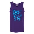 thumbnail image 2 of 3D Blue Skulls Trendy | Mens Fashion Graphic Tank Top, Purple, Small, 2 of 4