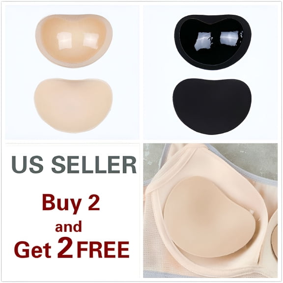 TELOLY Silicone Bra Inserts Lift Breast Pads Breathable Gel Push Up Sticky Bra Breast Enhancer Cups for Women Bikini Swimsuit
