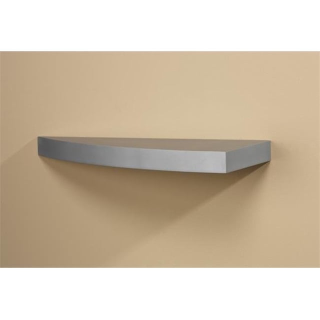 Amore Designs GRD1024SI Wood Shelving Grande Silver Curved Shelf