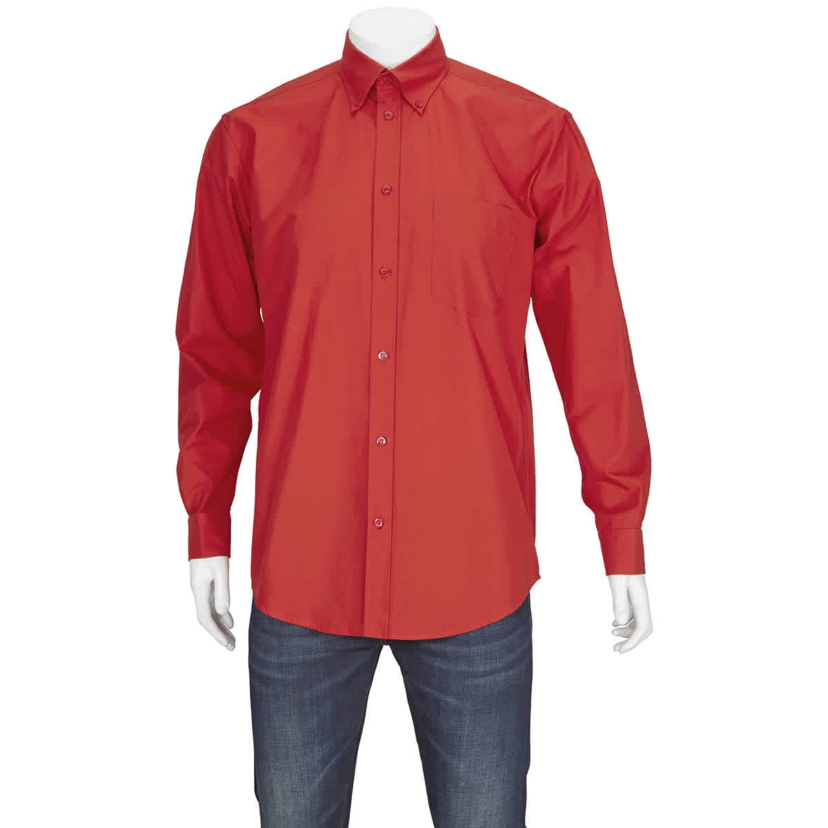 Balenciaga Long-sleeve Square Shoulder Cotton Shirt, Brand Size 37 (Neck  Size 