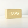 thumbnail image 2 of Reloj despertador digital Led Reloj de abuelo pequeño con pantalla de temperatura de fecha, 3 brillo ajustable, control de voz, pantalla de 2 modos Ormromra MZQ-0572, 2 of 6
