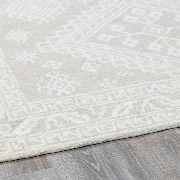 BoutiqueRugs Paloma Traditional Area Rug - Medium Gray, Peach, Cream - 8' x 10'