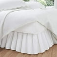 thumbnail image 4 of Fresh Ideas FRE30114WHIT04 Bed Skirt Ruffled Poplin  White - King, 4 of 5