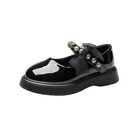 

Avamo Kids Mary Jane Sandals Comfort Flats Princess Dress Shoes Girls Leather Shoe Girl s Casual Ankle Strap Black 12C