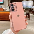 thumbnail image 2 of for Samsung Galaxy A54 5g 6.6" Luxury Electroplated Cute Love Heart Pattern Phone Case for Women Full Camera Protection Soft Silicone Anti-Fingerprint Shockproof Cover Bumper (Pink), 2 of 11