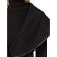 thumbnail image 3 of FashionOutfit Women's Casual Quilted Leather Biding Open Front Lapel Jacket, 3 of 4