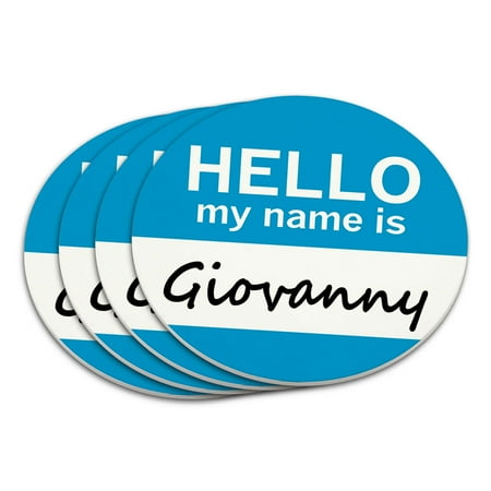 

Giovanny Hello My Name Is Coaster Set