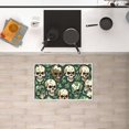 thumbnail image 4 of Halloween-themed Doormats, Washable Colorful Skulls Door Mats Multifunctional Earthy Tones Cheerful and Humorous Mood Green Camouflage Doormat Outdoor Entrance for Porch Farmhouse Deco, 19.7"x31.5", 4 of 5