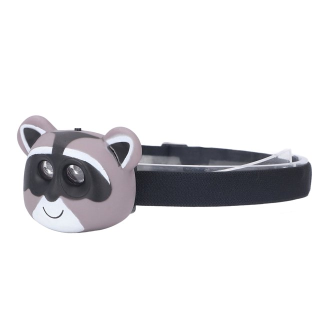 LED Headlamp, 2 Lighting Modes Kids Headlamp Raccoon Appearance Lightweight Portable Button Switch for Outdoors for Reading for Hiking for Children