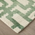 thumbnail image 5 of Feizy Lorrain Modern Geometric, Ivory/Green, 2' x 3' Accent Rug Easy Care Stain Resistant Fade Resistant Bohemian & Eclectic Floor Rug for Living room Bedroom, 5 of 12