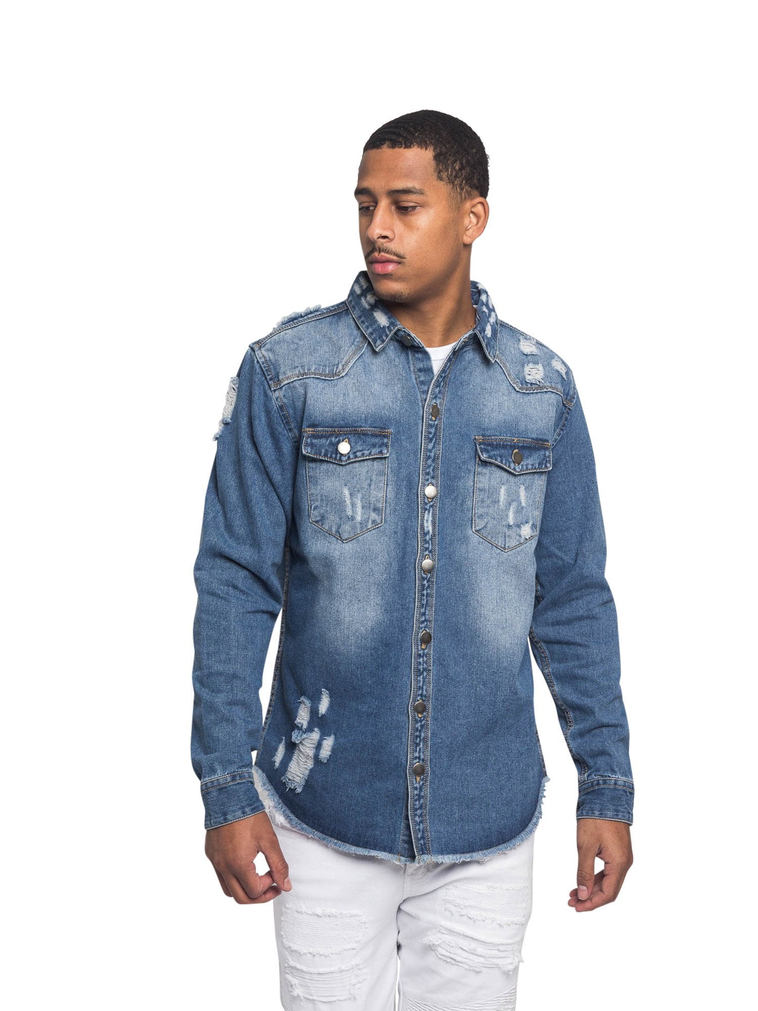 4x denim shirt