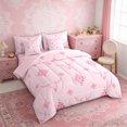 thumbnail image 3 of Erosebridal Pink Aztec Bedding Comforter Set for Girls, Rustic Lodge Cabin Cow Skull Full Bedding Set, Pink Reversible 7pcs, 3 of 6