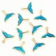 thumbnail image 5 of 10 colgantes de cola de sirena para hacer tú mismo, para pulseras, pendientes y pendientes, de colores dorados y celestes., 5 of 6
