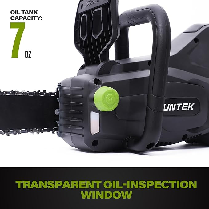 SUNTEK 40V 16-Inch Cordless Chainsaw with SmartView Display, 4.0Ah Battery and Charger