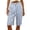 *Light Blue, variant on ClodeEU Women's Striped Linen Blend Bermuda Shorts,High Waist Knee Length Shorts with Pockets Blue,Women's Plus L