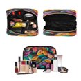 thumbnail image 5 of 3-Piece Travel Toiletry Bag Set, Hanging Wash Bag with Makeup Bag & Brush Case,Waterproof Cosmetic Organizer for Travel, Gym & Home Colorful Autumn Fall Leaves, 5 of 10