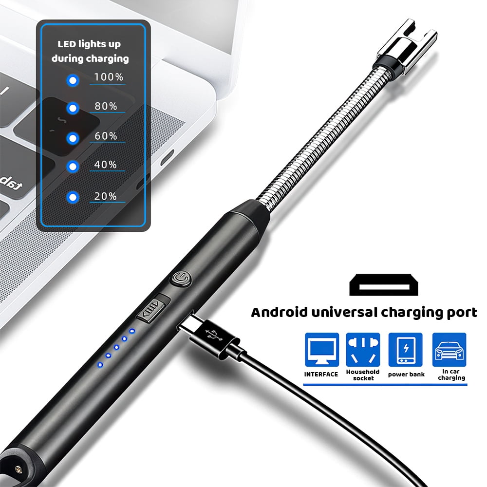 Electric Candle Lighter, Rechargeable Electric Arc Lighter for Camping Grill Cooking