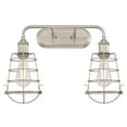 thumbnail image 1 of Westinghouse Oliver Two-Light Indoor Wall Fixture, Brushed Nickel Finish with Cage Shades, 1 of 5