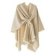 thumbnail image 1 of Poncho grande con abertura delantera para mujer - Chal de punto, material de poliéster - Talla única, 1 of 2