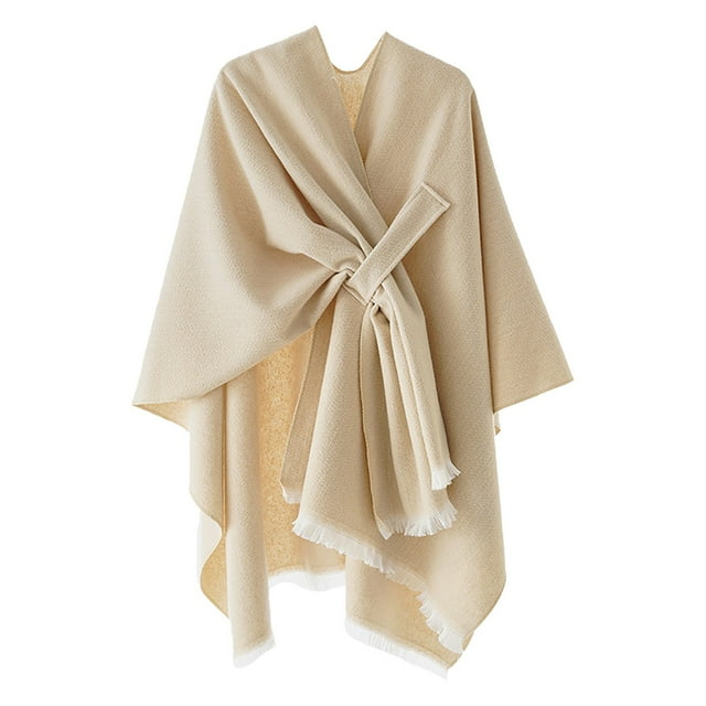 Grand Poncho avant pour Femmes, Châles Élégants Tricotés