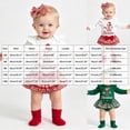thumbnail image 6 of Enyan My First Christmas Baby Girl Outfit Newborn Infant Girl Long Sleeve Top Tutu Dress Headband and Socks 4PCS Clothes Set, 6 of 9