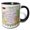 Black/White, variant on 3drose, Image of Map of Germany with Cities and Flag, 11oz Two-tone Green Mug
