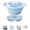 Blue, variant on Silicone Microwave Food Steamer with Steam Basket, Collapsible BPA-Free Small Steamer Pot with Handle and Lid for Vegetables, Seafood, Dumplings and Rice, Dishwasher Safe