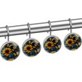 Decorative Round Crystal Shower Curtain Hook, Rustproof Shower Curtain